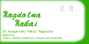 magdolna makai business card